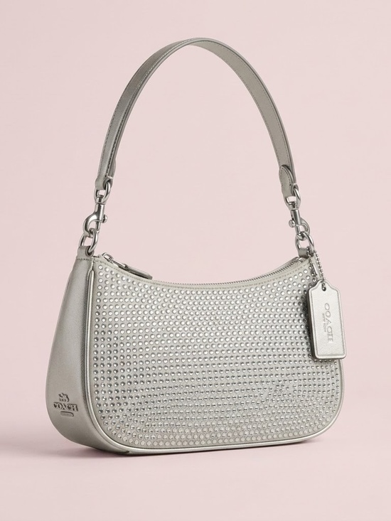 Coach Handbags - NWT Coach Teri Shoulder Bag with Crystal Rhinestones in Metallic Silver
